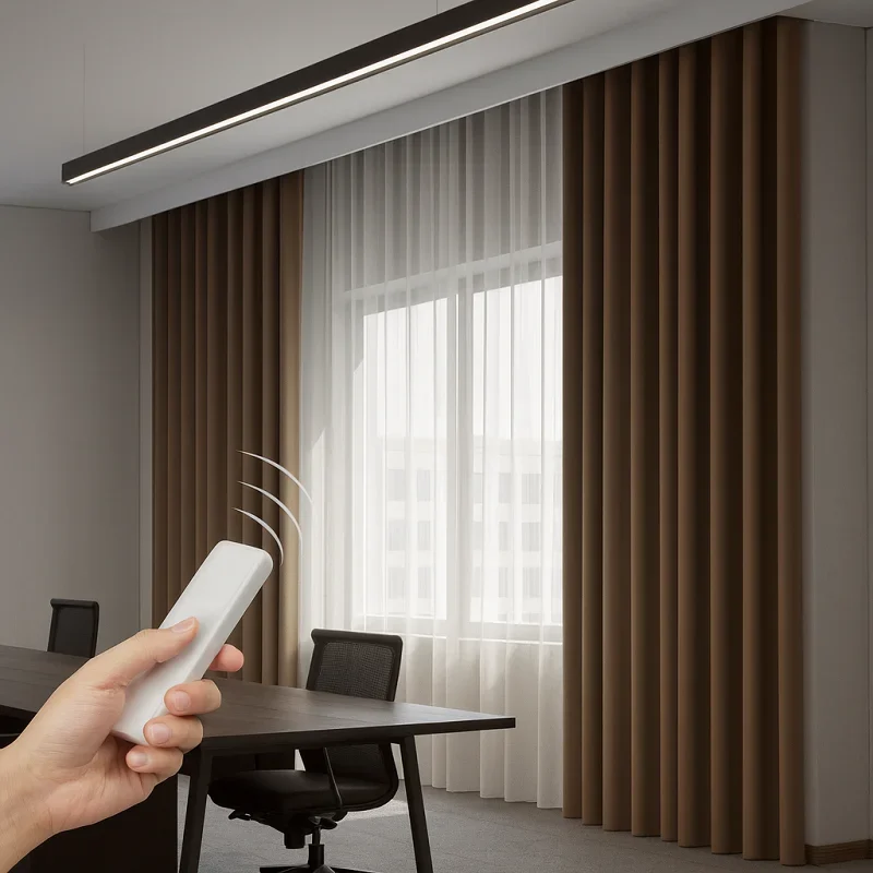 Custom Motorized Curtains