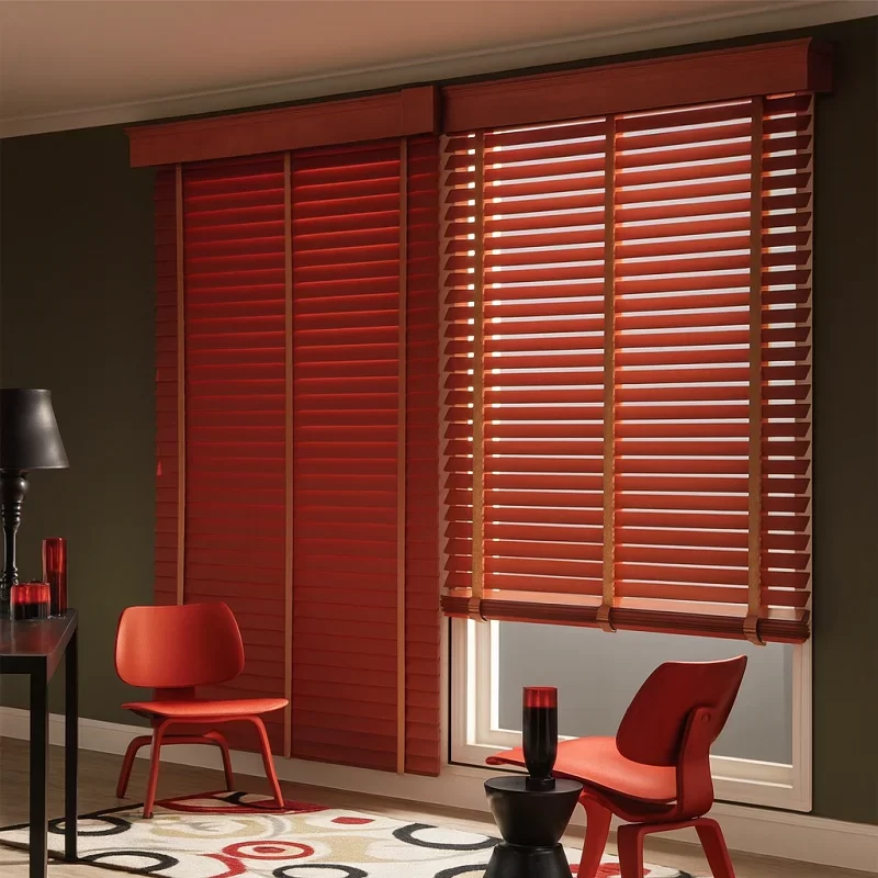 Red Blinds [Wooden Red Blinds]
