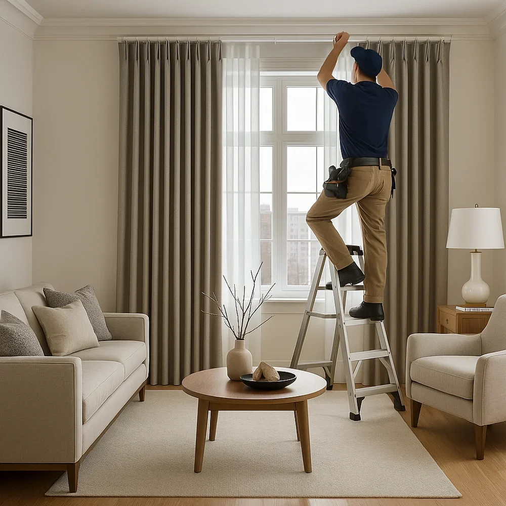 Residential Curtains Fixing