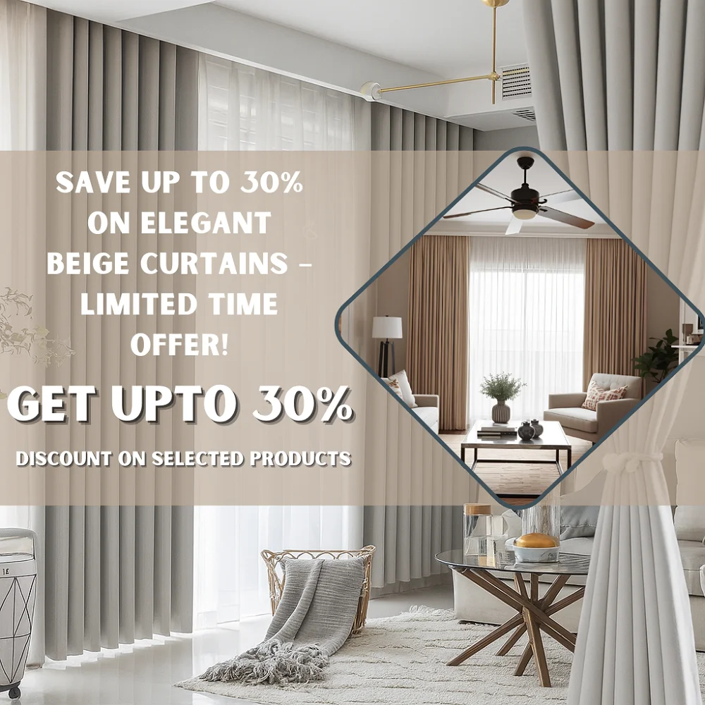 Beige Curtains