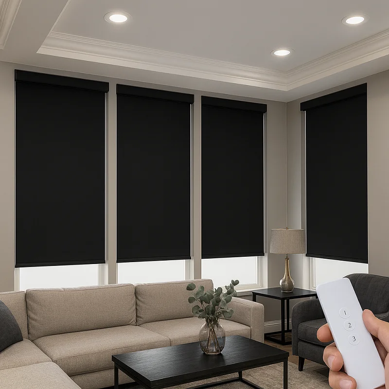 Black Blinds [Motorized Black Blinds]