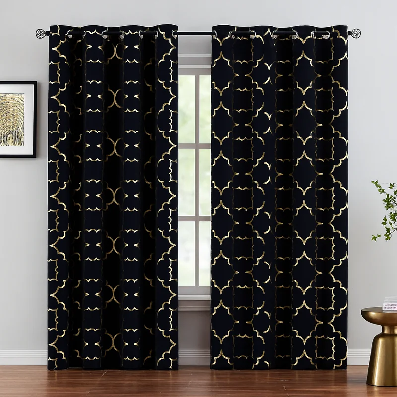 Black Printed Curtains