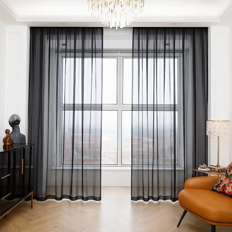 Black Sheer Curtains