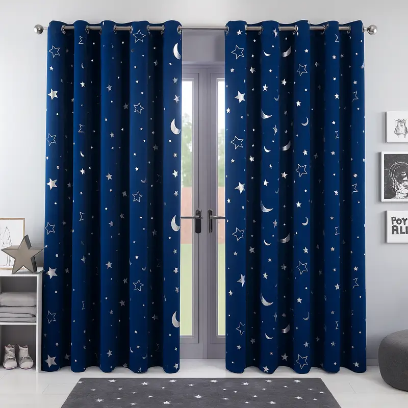 Blue Curtains Blue Eyelet Curtains