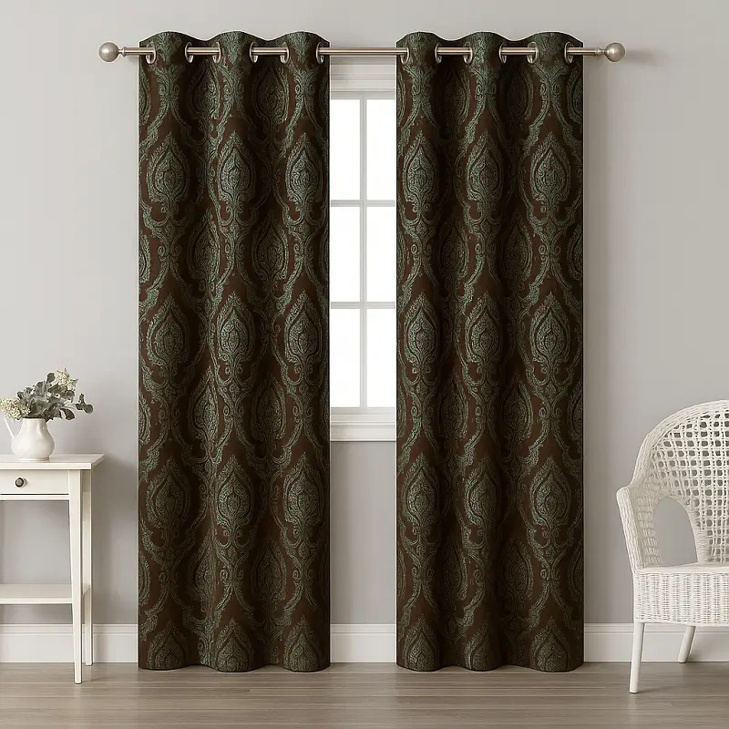 Velvet Curtains Damask Velvet Curtain