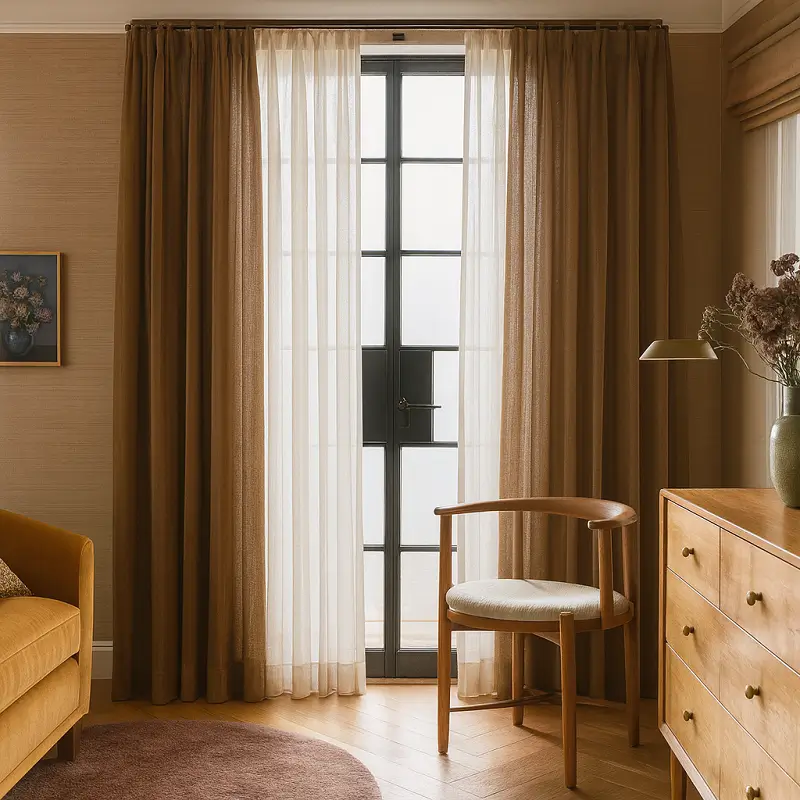 Muslin Curtains Double Layer Muslin Curtains