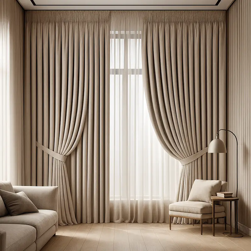Pencil Pleat Curtains Double Pencil Pleat Curtains