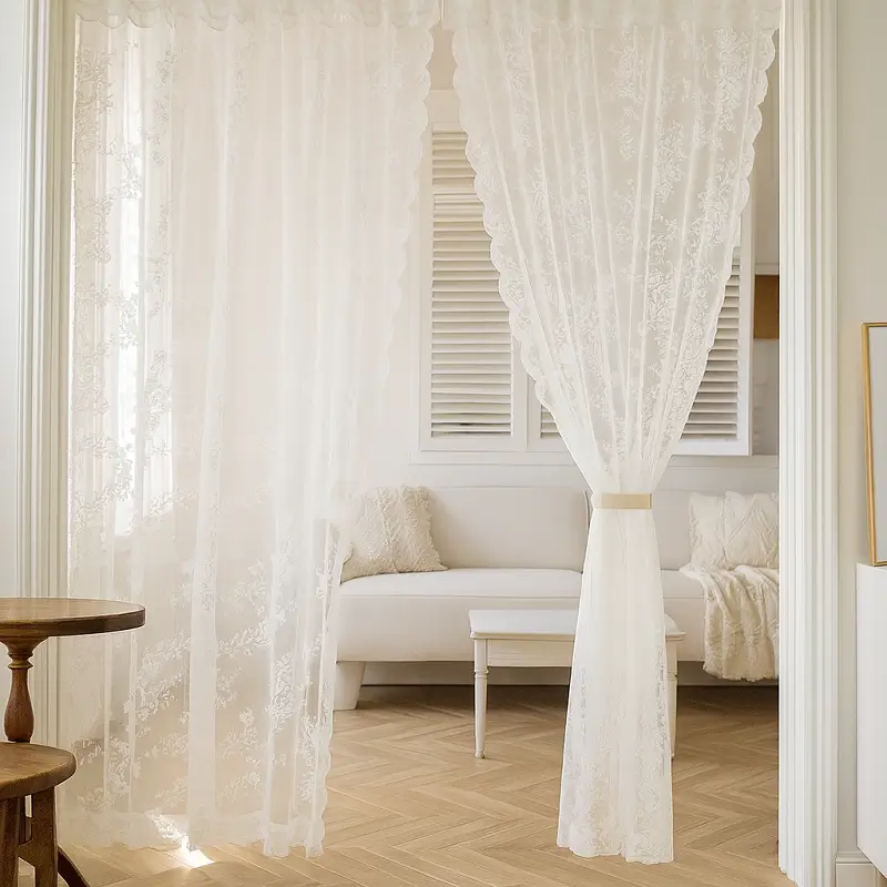 Lace Curtains Embroidered Lace Curtains