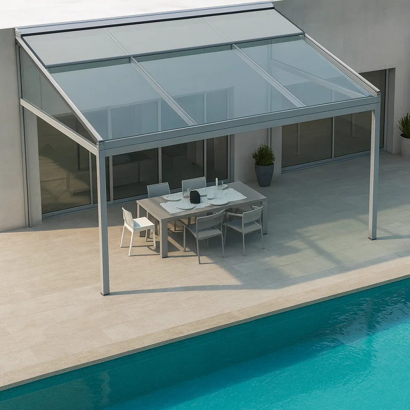 Glass Pergola {Fixed Glass Pergola]