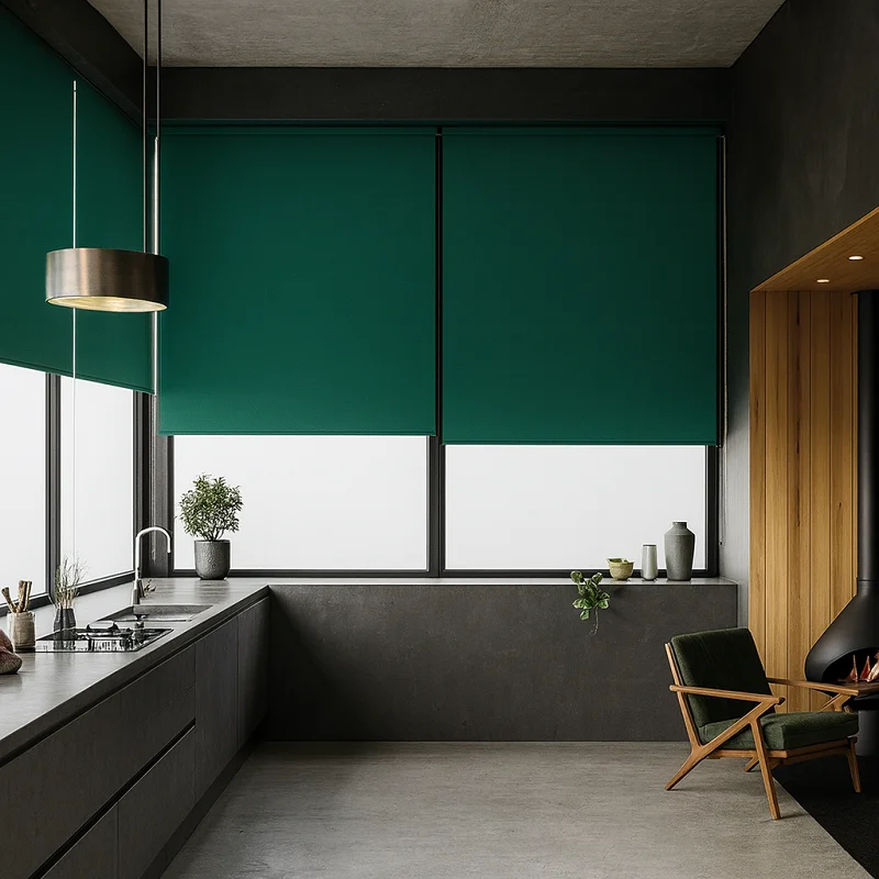 Green Blinds [Roller Green Blinds]