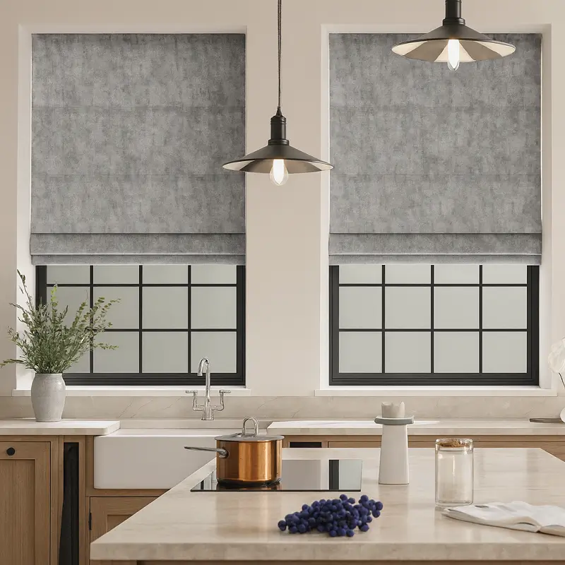 Grey blinds Grey Roman Blinds