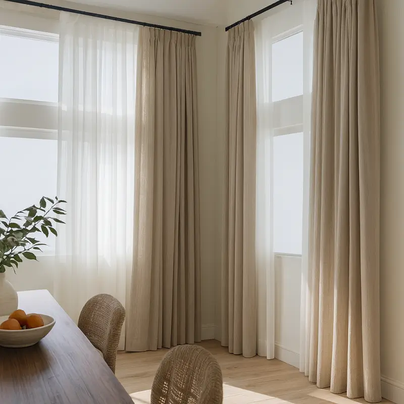 Layered Curtains Linen Layered Curtains