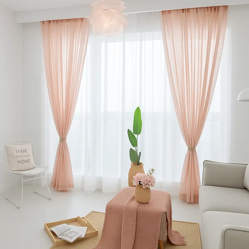 Sheer Curtains Dubai Linen Look Sheer Curtains