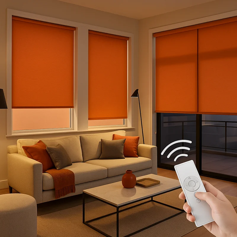 Orange Blinds [Motorized Orange Blinds]