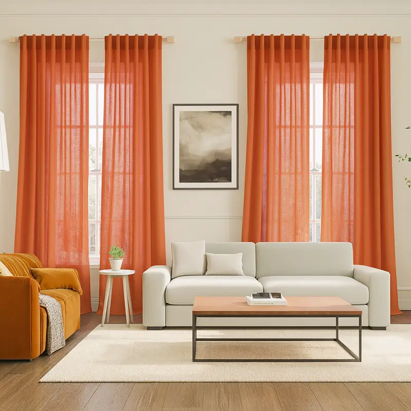 Top Orange Curtains Supplier in Dubai Abu Dhabi Top Deal