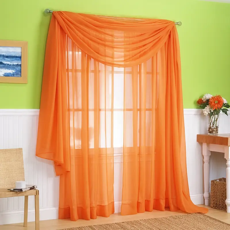 Orange Curtains Orange Sheer Curtains