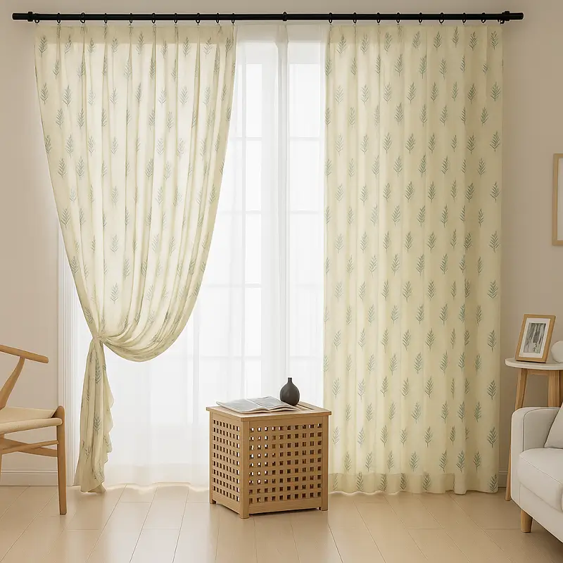 Linen Curtains Patterned Linen Curtains
