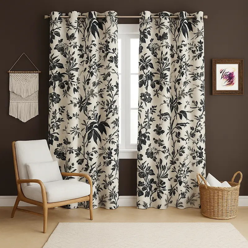 Velvet Curtains Printed Velvet Curtains