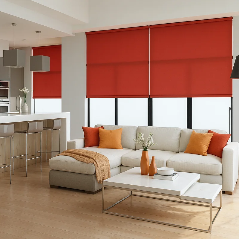 Red Blinds [Roller Red Blinds]