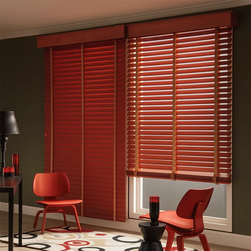 Red Blinds [Wooden Red Blinds]
