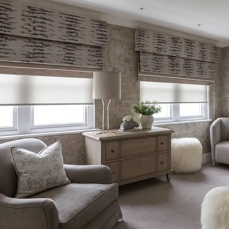 Living Room Blinds Roman Blinds