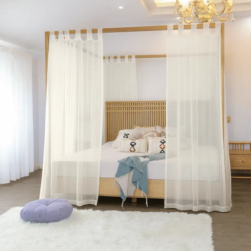 Bed With Curtains Sheer Bed Curtains
