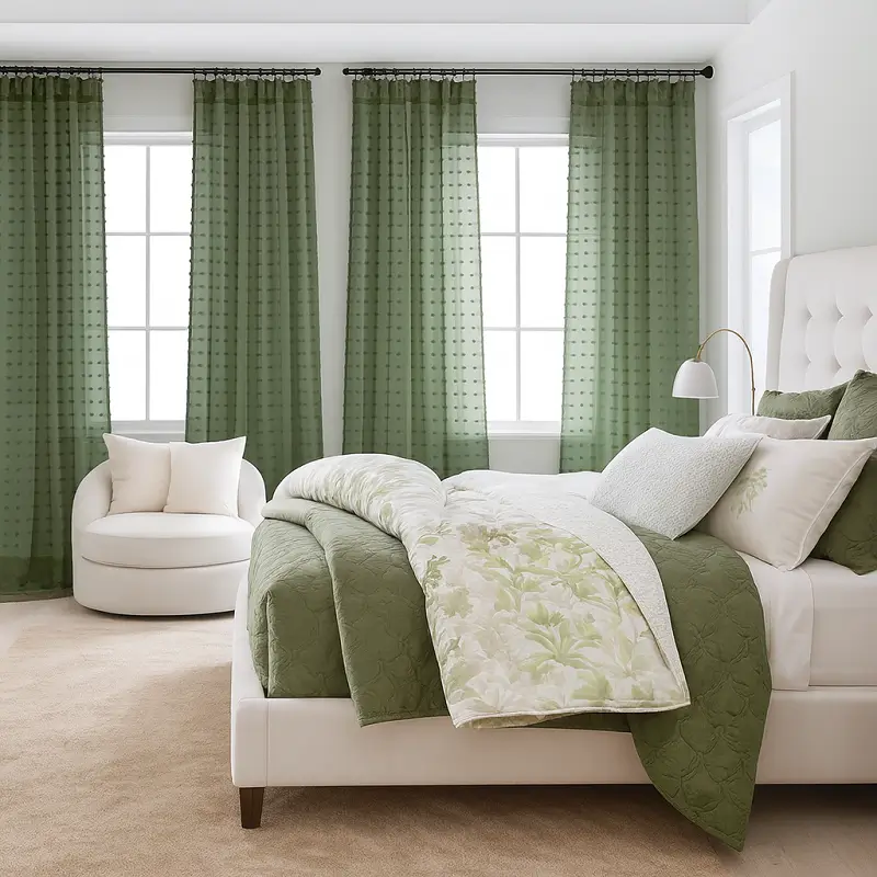 Green Curtains Sheer Green Curtains