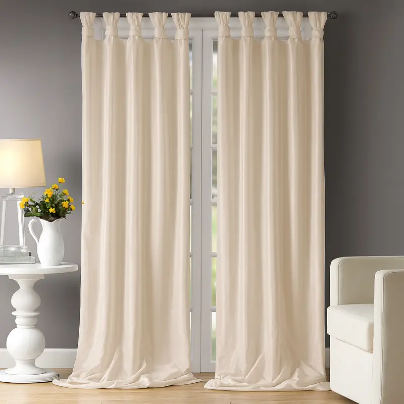Tab Top Curtains Silk Tab Top Curtains
