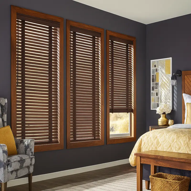 Wooden Blinds Dubai Stained Wooden Blinds