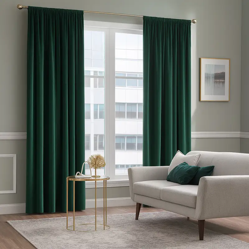 Green Curtains Velvet Green Curtains
