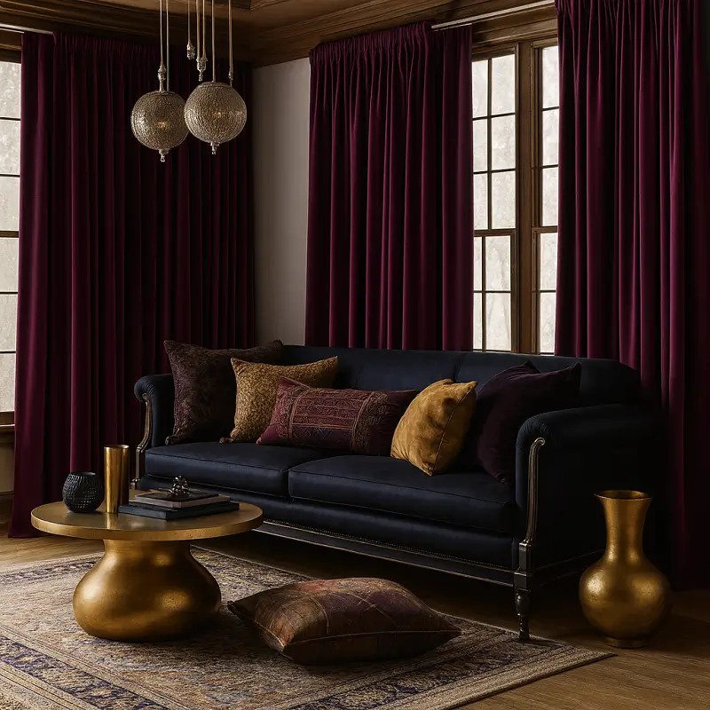 Layered Curtains Velvet Layered Curtains