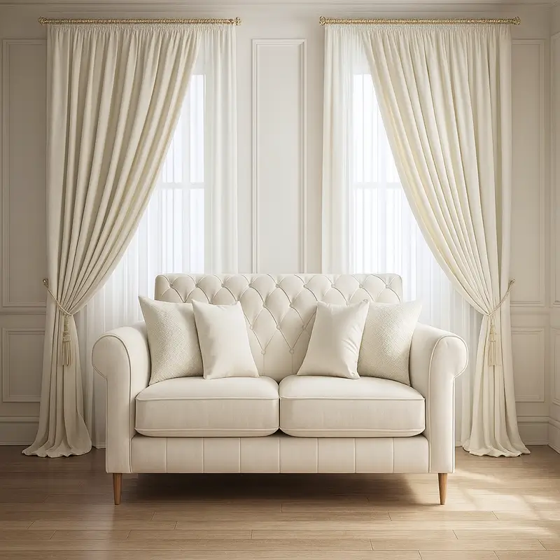 White Curtains White Silk Curtains