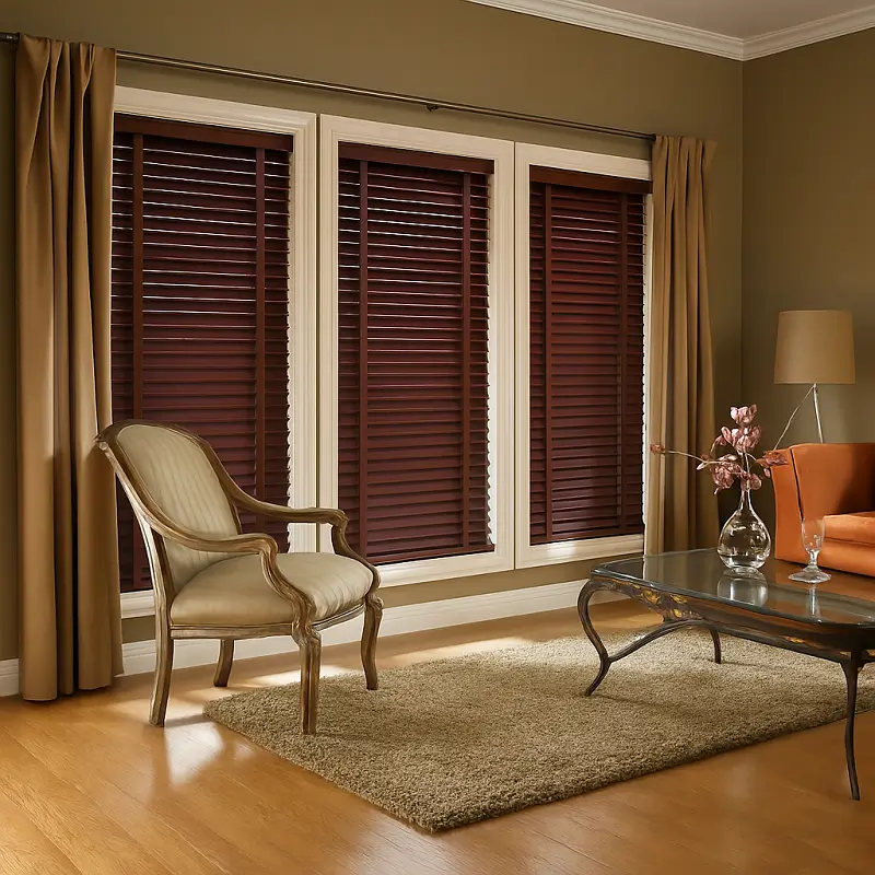 Living Room Blinds Wooden Blinds