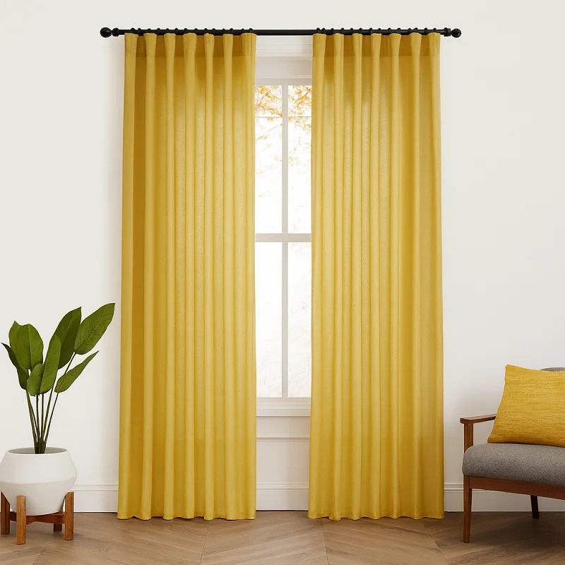 Yellow Linen Curtains