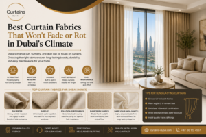 Read more about the article Best Curtain Fabrics That Won’t Fade or Rot in Dubai’s Climate