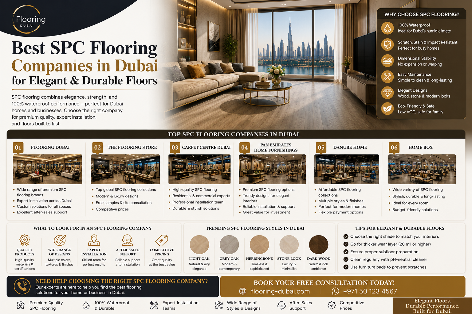 Read more about the article Best SPC Flooring Companies in Dubai for Elegant & Durable Floors