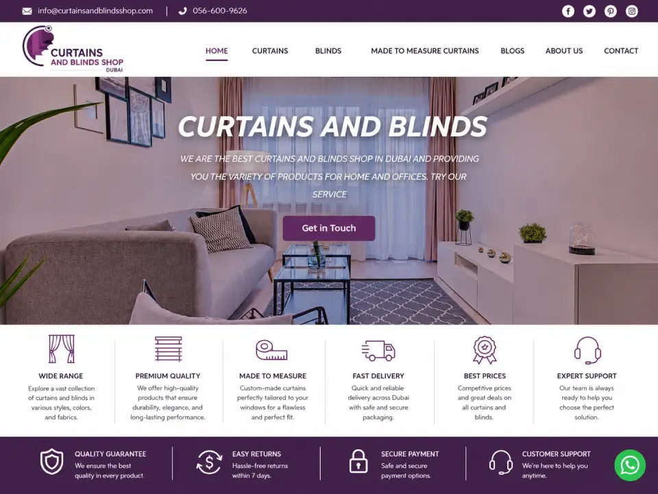 Best Curtains Companies in Dubai for High-End Interior Design 2026 CurtainsandBlindsShop