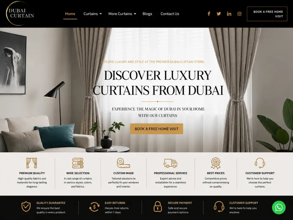 Best Curtains Companies in Dubai for High-End Interior Design 2026 dubaicurtainstore